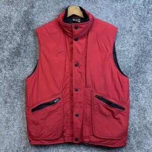 VTG Gap Tech Vest Men's Large Red‎ Utility Y2K Gorpcore Outdoors Retro 90s